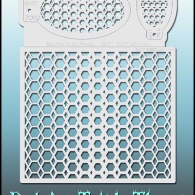 Bad Ass Triple Threat Stencil 7019